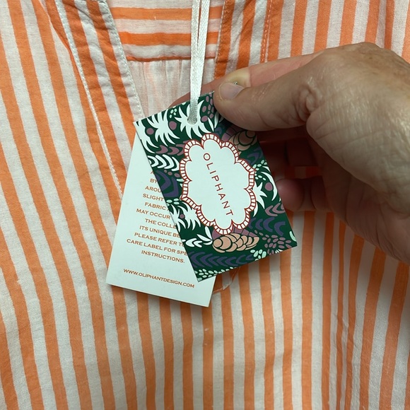 Oliphant Coral and White Ruffled Tiered Sundress - Picture 4 of 7